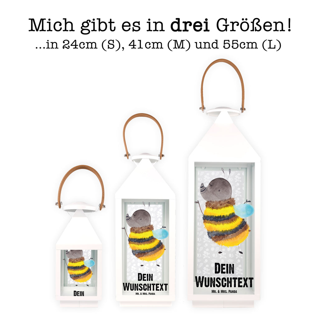 Personalisierte Deko Laterne Hummel flauschig Gartenlampe, Gartenleuchte, Gartendekoration, Gartenlicht, Laterne kleine Laternen, XXL Laternen, Laterne groß, Tiermotive, Gute Laune, lustige Sprüche, Tiere, Hummel, Flauschig, Biene, Blume, Natur