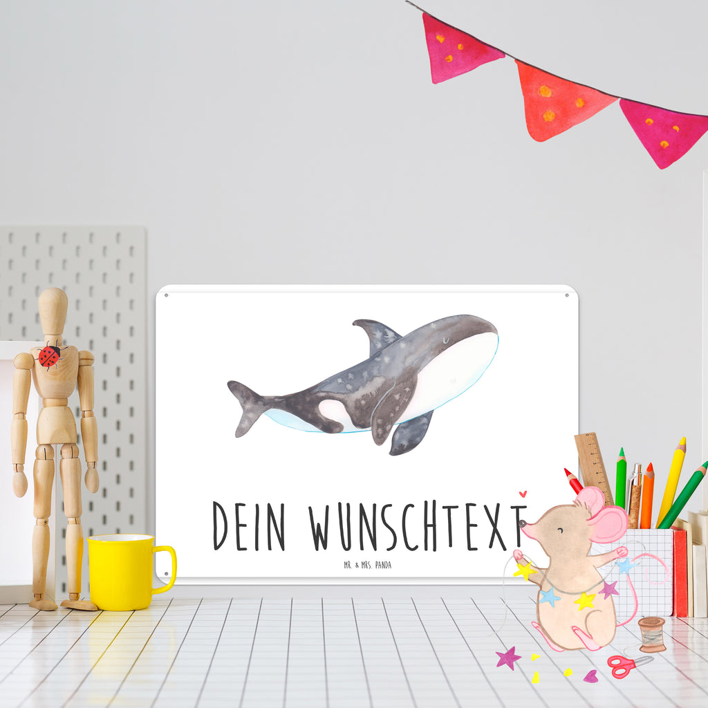 Personalisiertes Blechschild Orca Blechschild, Metallschild, Geschenk Schild, Schild, Magnet-Metall-Schild, Deko Schild, Wandschild, Wand-Dekoration, Türschild, Meerestiere, Meer, Urlaub, Orca, Orcas, Killerwal, Wal, Möglichkeiten, Büro, Arbeit, Motivation, Selbstliebe, Neustart, Startup