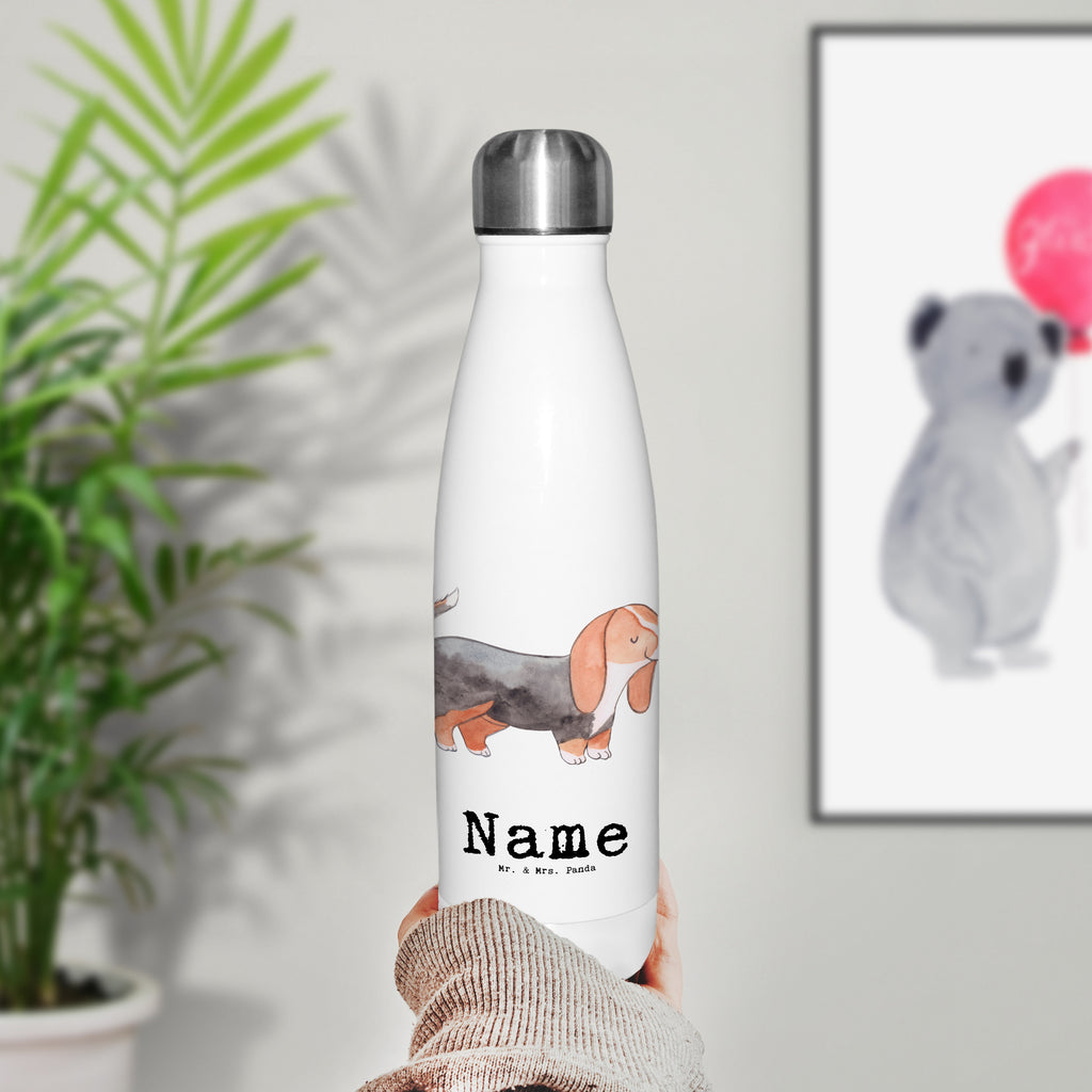 Personalisierte Thermosflasche Basset Hound Lebensretter Personalisierte Isolierflasche, Personalisierte Thermoflasche, Personalisierte Trinkflasche, Trinkflasche Mit Namen, Wunschname, Bedrucken, Namensflasche, Hund, Hunderasse, Rassehund, Hundebesitzer, Geschenk, Tierfreund, Schenken, Welpe, Basset Hound, Basset