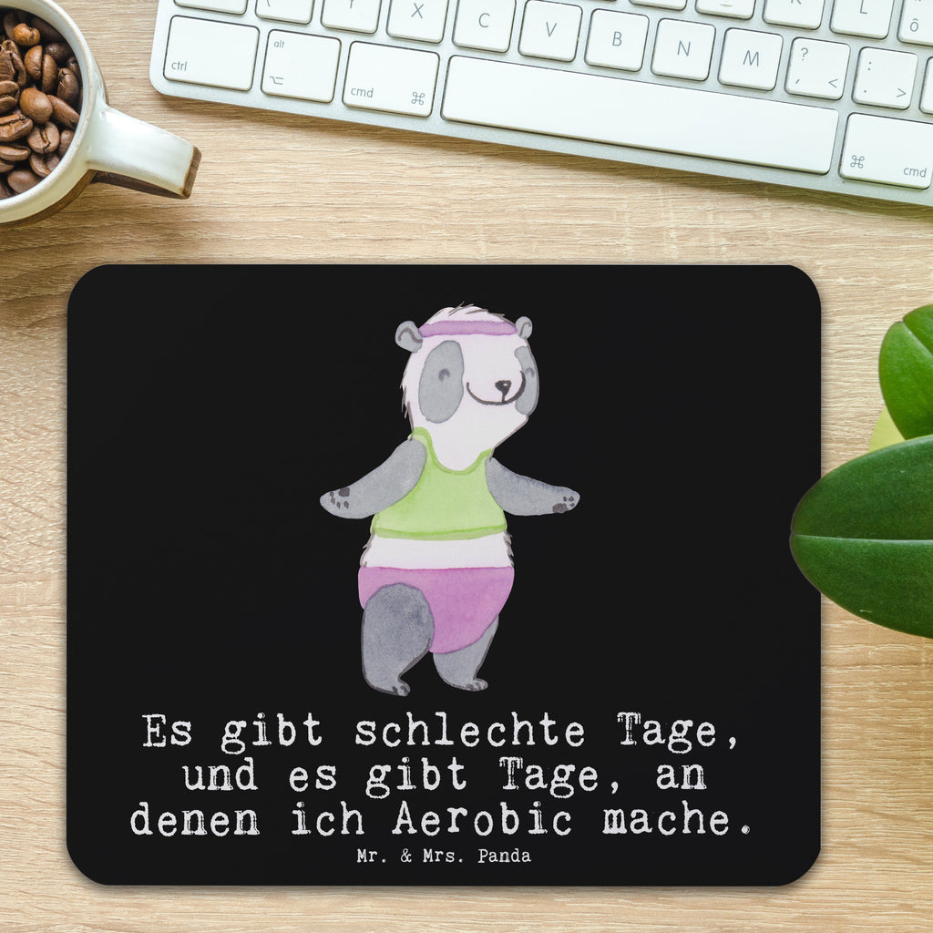 Mauspad Panda Aerobic Tage Mousepad, Computer zubehör, Büroausstattung, PC Zubehör, Arbeitszimmer, Mauspad, Einzigartiges Mauspad, Designer Mauspad, Mausunterlage, Mauspad Büro, Geschenk, Sport, Sportart, Hobby, Schenken, Danke, Dankeschön, Auszeichnung, Gewinn, Sportler, Aerobic, Aerobic Fitness, Fitnessstudio