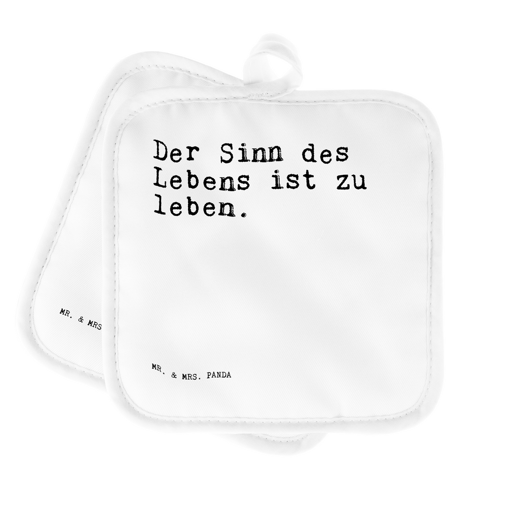 2er Set Topflappen  Sprüche und Zitate Der Sinn des Lebens ist zu leben. Topflappen, Topfuntersetzer, Ofenhandschuh, Topflappen Set, Topflappen lustig, Topflappen mit Spruch, Ofenhandschuhe, Topfhandschuhe, Topfhandschuh, Topflappenset, Topflappen 2er Set, Schöne Topflappen, Spruch, Sprüche, lustige Sprüche, Weisheiten, Zitate, Spruch Geschenke, Spruch Sprüche Weisheiten Zitate Lustig Weisheit Worte