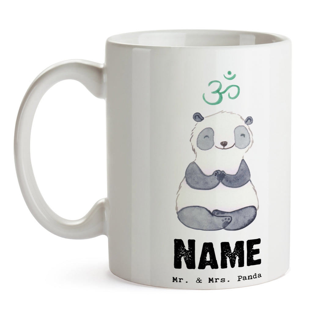 Personalisierte Tasse Panda Meditieren Personalisierte Tasse, Namenstasse, Wunschname, Personalisiert, Tasse, Namen, Drucken, Tasse mit Namen, Geschenk, Sport, Sportart, Hobby, Schenken, Danke, Dankeschön, Auszeichnung, Gewinn, Sportler, Meditieren, Meditation, Meditationskurs