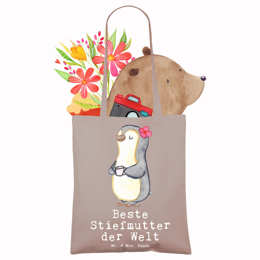 Tragetasche Pinguin Beste Stiefmutter der Welt Beuteltasche, Beutel, Einkaufstasche, Jutebeutel, Stoffbeutel, Tasche, Shopper, Umhängetasche, Strandtasche, Schultertasche, Stofftasche, Tragetasche, Badetasche, Jutetasche, Einkaufstüte, Laptoptasche, für, Dankeschön, Geschenk, Schenken, Geburtstag, Geburtstagsgeschenk, Geschenkidee, Danke, Bedanken, Mitbringsel, Freude machen, Geschenktipp, Stiefmutter, Stief Mutter, Stiefmama, Mami, Mutter, Muttertag, Mutti, Mama, Tochter, Sohn, Beste