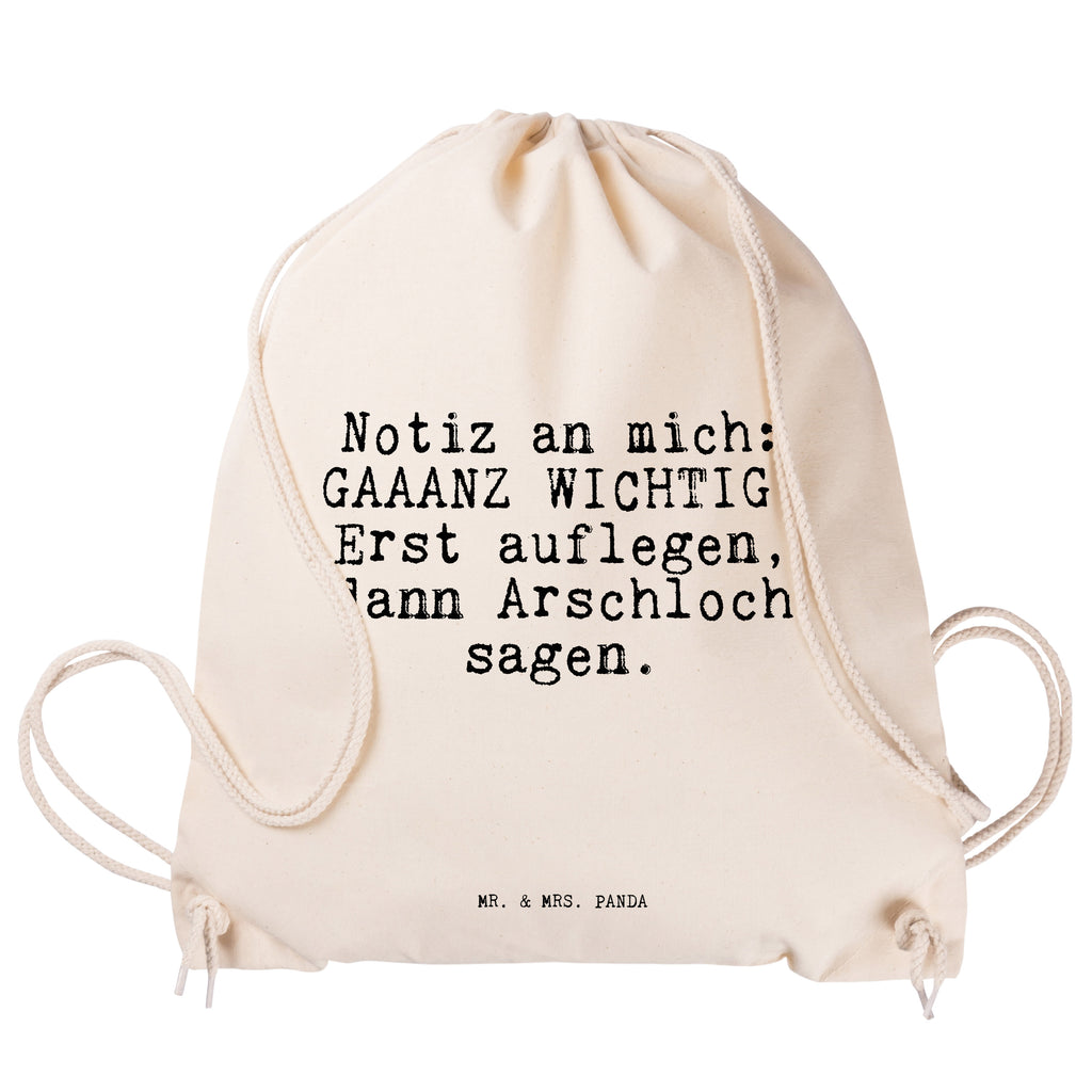 Sportbeutel Notiz an mich: GAAANZ... Sportbeutel, Turnbeutel, Beutel, Sporttasche, Tasche, Stoffbeutel, Sportbeutel Kinder, Spruch, Sprüche, lustige Sprüche, Weisheiten, Zitate, Spruch Geschenke, Spruch Sprüche Weisheiten Zitate Lustig Weisheit Worte