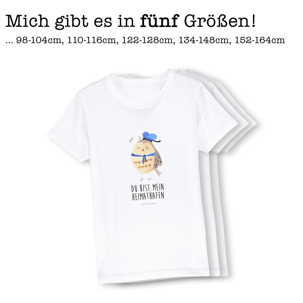 Organic Kinder T-Shirt Eule Matrose Kinder T-Shirt, Kinder T-Shirt Mädchen, Kinder T-Shirt Jungen, Eule, Eule Spruch, Eule Deko, Owl, Wortspiel lustig, Matrose, Freundin, Ehe, Seefahrer, Heimathafen, Hochzeitstag Geschenk