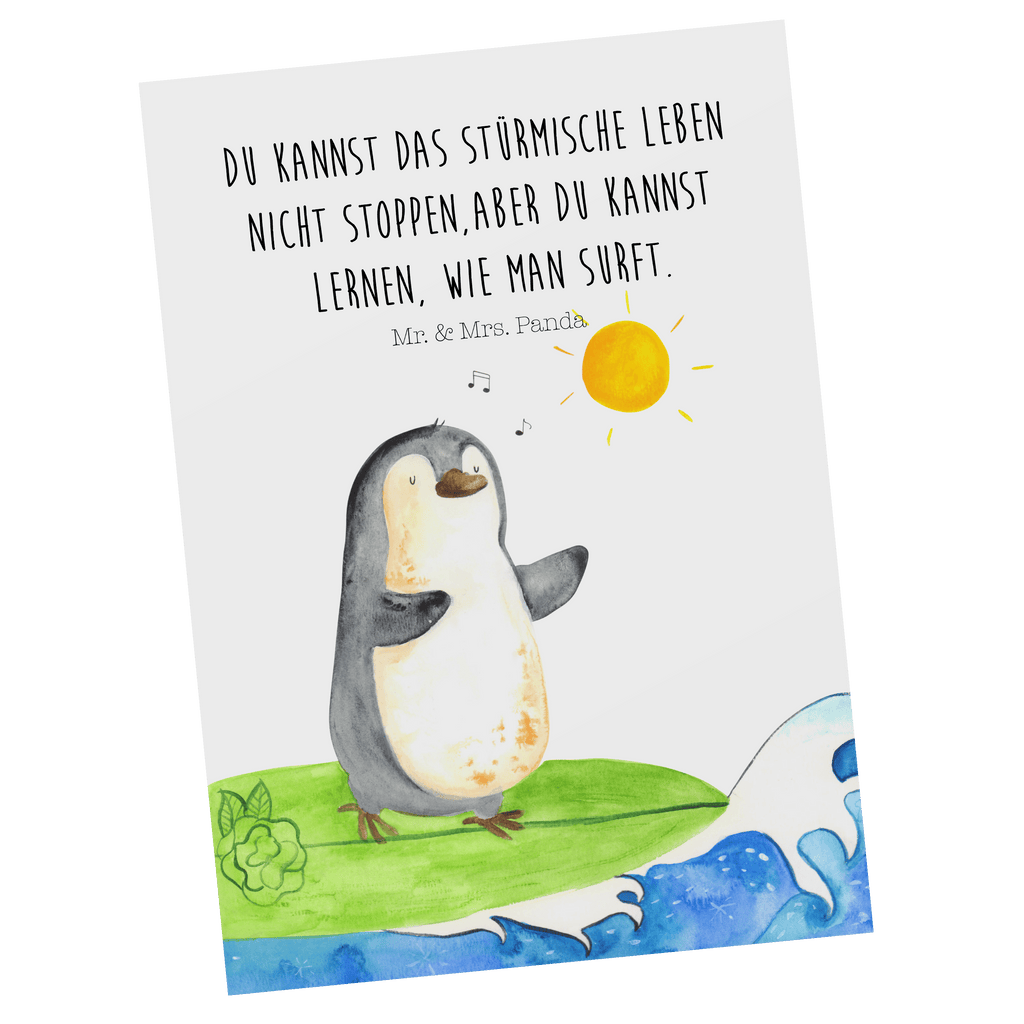 Postkarte Pinguin Surfer Postkarte, Karte, Geschenkkarte, Grußkarte, Einladung, Ansichtskarte, Geburtstagskarte, Einladungskarte, Dankeskarte, Ansichtskarten, Einladung Geburtstag, Einladungskarten Geburtstag, Pinguin, Pinguine, surfen, Surfer, Hawaii, Urlaub, Wellen, Wellen reiten, Portugal