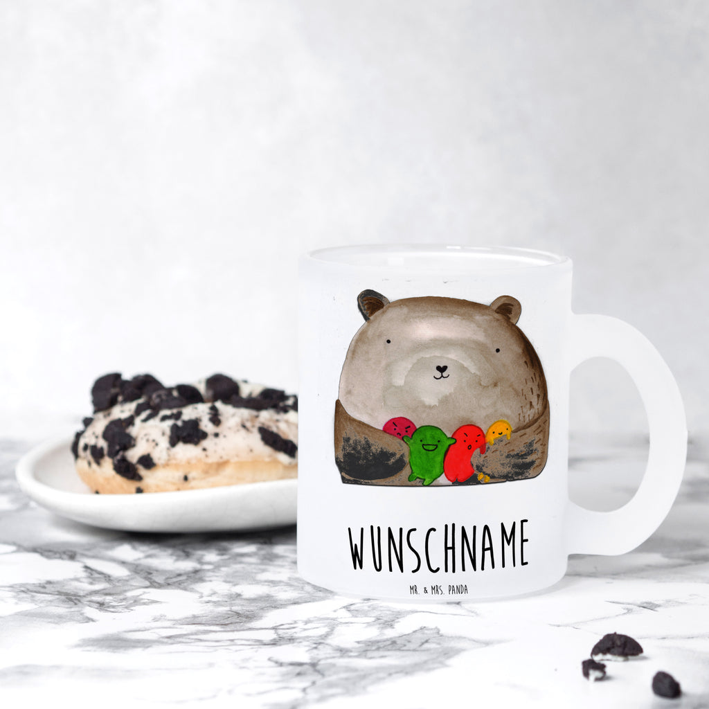 Personalisierte Teetasse Bär Gefühl Personalisierte Teetasse, Personalisiertes Teeglas, Personalisierter Teebecher, Personalisierte Glas Teetasse, Personalisierte Teetasse aus Glas, Teetasse mit Namen, Teeglas mit Namen, Teebecher mit Namen, Glas Teetasse mit Namen, Teetasse aus Glas mit Namen, Teetasse Wunschname, Teetasse selbst gestalten., Bär, Teddy, Teddybär, Wahnsinn, Verrückt, Durchgedreht