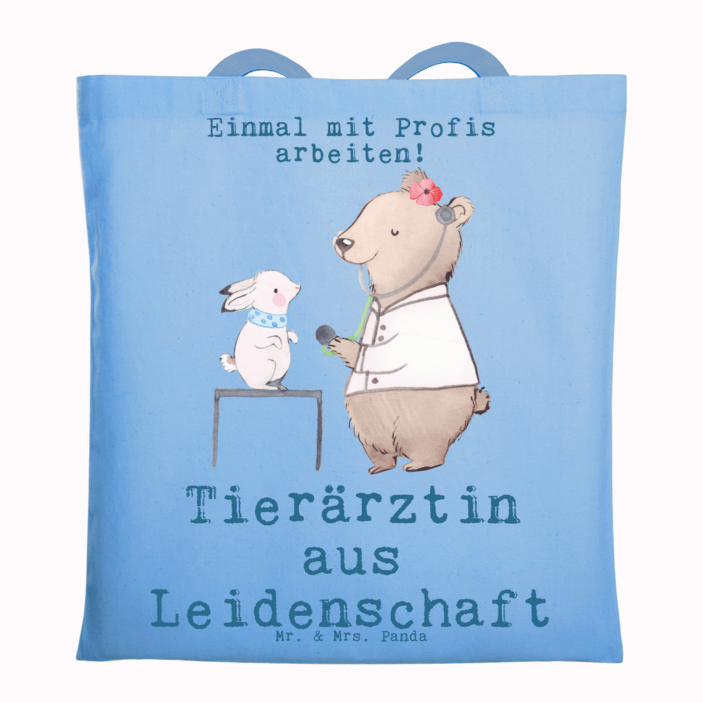 Tragetasche Tierärztin aus Leidenschaft Beuteltasche, Beutel, Einkaufstasche, Jutebeutel, Stoffbeutel, Tasche, Shopper, Umhängetasche, Strandtasche, Schultertasche, Stofftasche, Tragetasche, Badetasche, Jutetasche, Einkaufstüte, Laptoptasche, Beruf, Ausbildung, Jubiläum, Abschied, Rente, Kollege, Kollegin, Geschenk, Schenken, Arbeitskollege, Mitarbeiter, Firma, Danke, Dankeschön