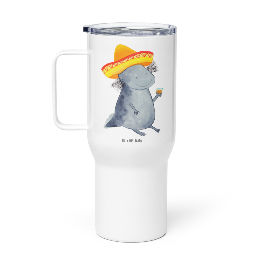 XXL Thermobecher Axolotl Tequila Thermobecher, XL Thermobecher, Reisebecher, XL Reisetasse, Großer Thermobecher, Autobecher, Jumbo Becher, Axolotl, Molch, Mexico, Mexiko, Sombrero, Zitrone, Tequila, Motivation, Spruch, Schwanzlurch, Lurch, Lurche, Axolot, Feuerdrache, Feuersalamander