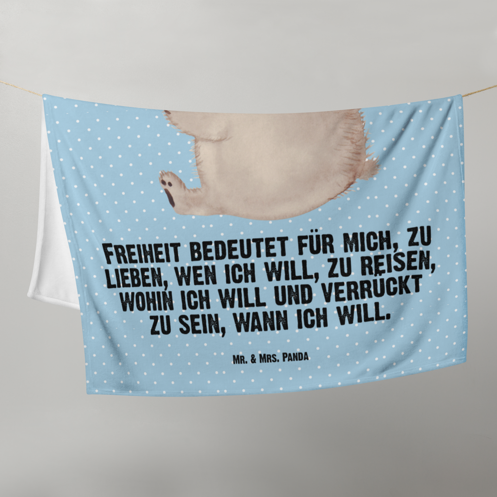 Babydecke Bär Marienkäfer Babydecke, Babygeschenk, Geschenk Geburt, Babyecke Kuscheldecke, Krabbeldecke, Bär, Teddy, Teddybär, Marienkäfer, Liebe, Freiheit, Motivation, Das Leben ist schön