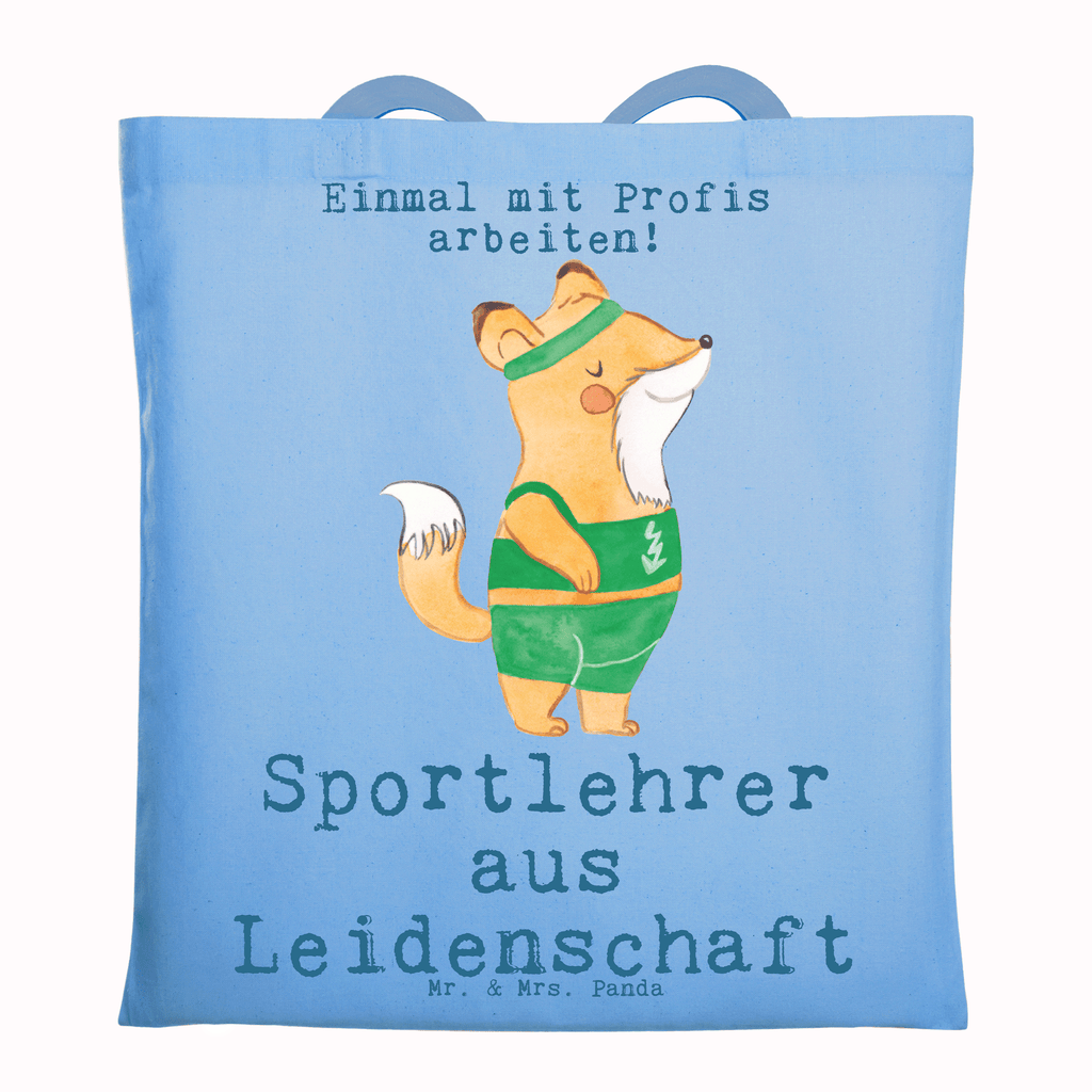 Tragetasche Sportlehrer aus Leidenschaft Beuteltasche, Beutel, Einkaufstasche, Jutebeutel, Stoffbeutel, Tasche, Shopper, Umhängetasche, Strandtasche, Schultertasche, Stofftasche, Tragetasche, Badetasche, Jutetasche, Einkaufstüte, Laptoptasche, Beruf, Ausbildung, Jubiläum, Abschied, Rente, Kollege, Kollegin, Geschenk, Schenken, Arbeitskollege, Mitarbeiter, Firma, Danke, Dankeschön