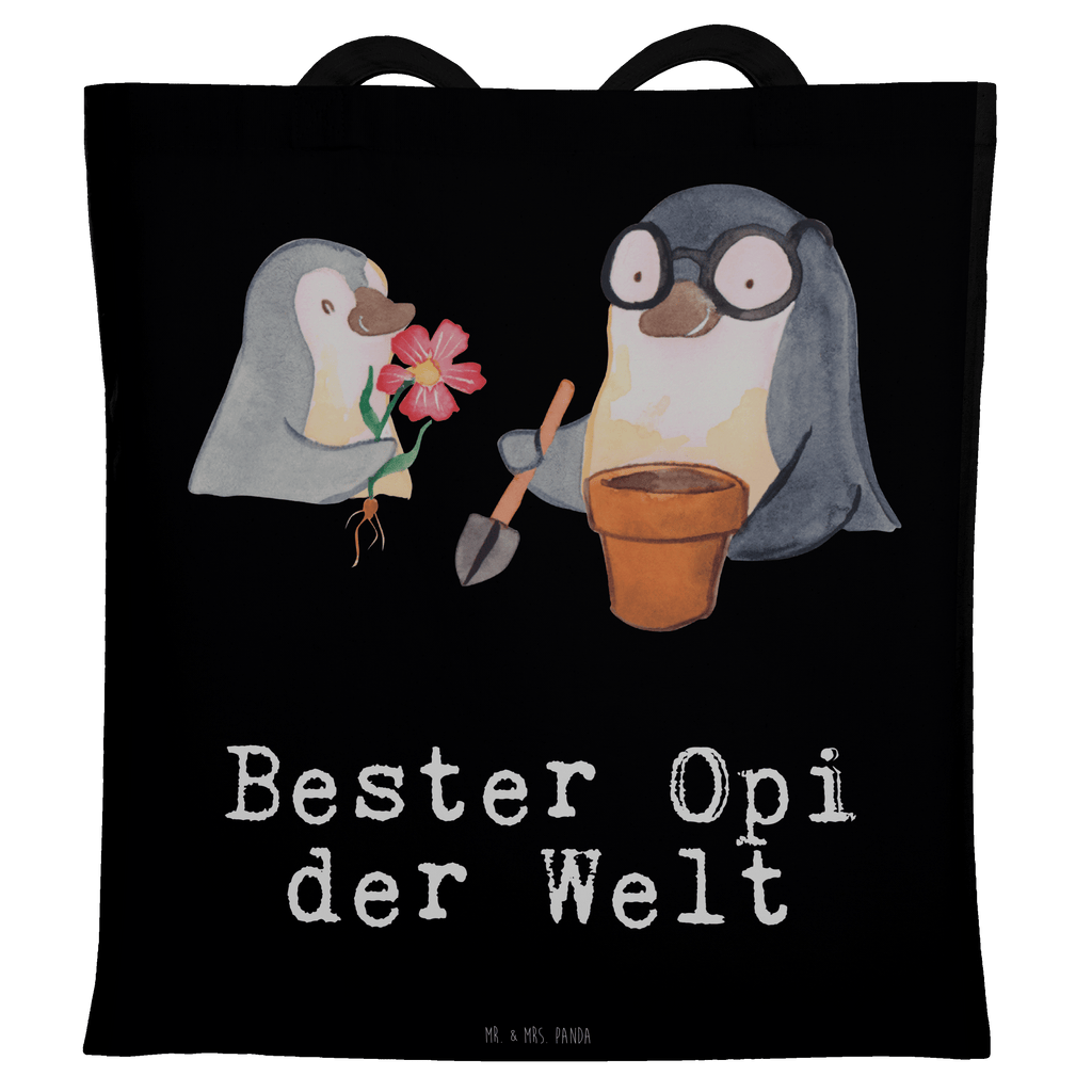 Tragetasche Pinguin Bester Opi der Welt Beuteltasche, Beutel, Einkaufstasche, Jutebeutel, Stoffbeutel, für, Dankeschön, Geschenk, Schenken, Geburtstag, Geburtstagsgeschenk, Geschenkidee, Danke, Bedanken, Mitbringsel, Freude machen, Geschenktipp, Großvater, Grossvater, Opa, Opi. Großpapa, Großeltern, Nichte, Neffe, Kleinigkeit, Oppa, Oppi, Bester