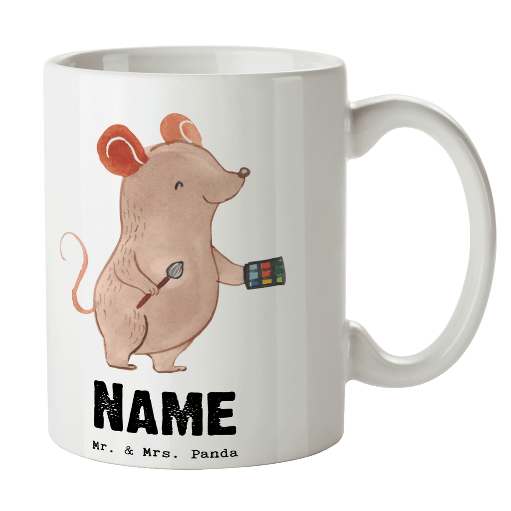 Personalisierte Tasse Kosmetiker mit Herz Personalisierte Tasse, Namenstasse, Wunschname, Personalisiert, Tasse, Namen, Drucken, Tasse mit Namen, Beruf, Ausbildung, Jubiläum, Abschied, Rente, Kollege, Kollegin, Geschenk, Schenken, Arbeitskollege, Mitarbeiter, Firma, Danke, Dankeschön, Kosmetiker, Make Up Artist, Maskenbildner, Visagist, Beauty Salon, Kosmetikstudio, Eröffnung