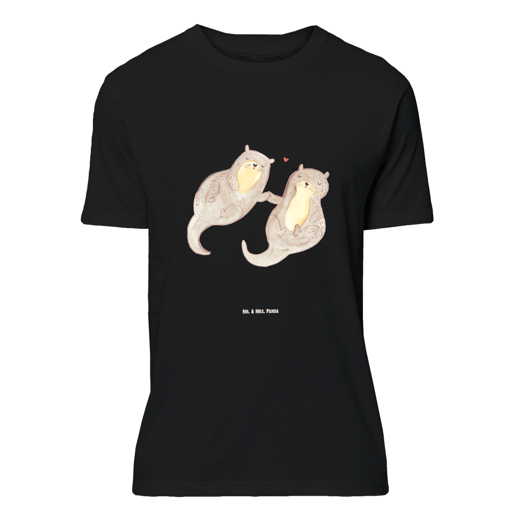 T-Shirt Standard Otter händchenhaltend T-Shirt, Shirt, Tshirt, Lustiges T-Shirt, T-Shirt mit Spruch, Party, Junggesellenabschied, Jubiläum, Geburstag, Herrn, Damen, Männer, Frauen, Schlafshirt, Nachthemd, Sprüche, Otter, Fischotter, Seeotter, Otter Seeotter See Otter