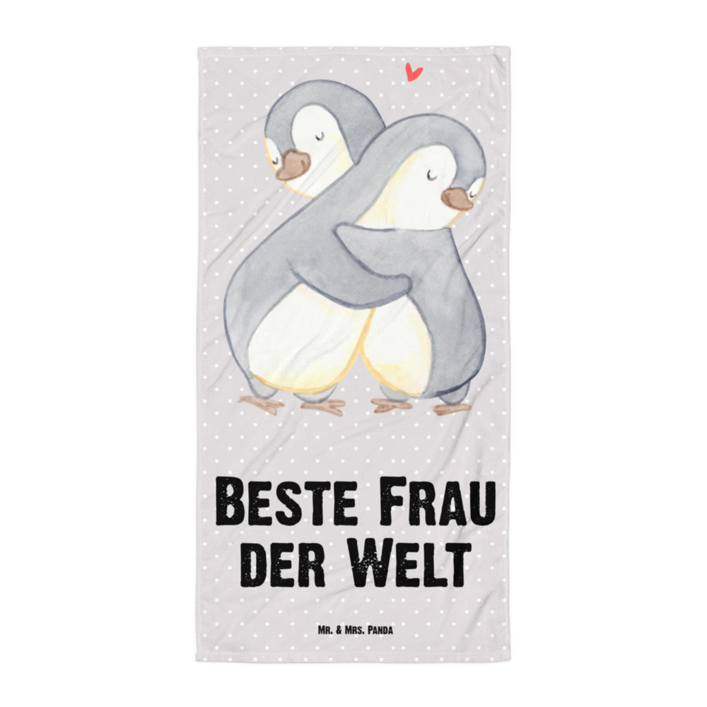 XL Badehandtuch Pinguin Beste Frau der Welt Handtuch, Badetuch, Duschtuch, Strandtuch, Saunatuch, für, Dankeschön, Geschenk, Schenken, Geburtstag, Geburtstagsgeschenk, Geschenkidee, Danke, Bedanken, Mitbringsel, Freude machen, Geschenktipp, Beste, Frau, Ehefrau, Partnerin, Freundin, Traumfrau, Liebling, Ehepartner, Ehe, Gattin, Lebensgefährtin, Braut, Kleinigkeit