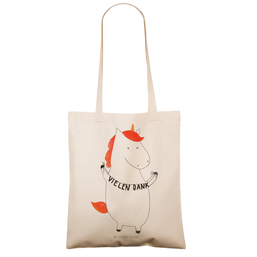 Tragetasche Einhorn Vielen Dank Beuteltasche, Beutel, Einkaufstasche, Jutebeutel, Stoffbeutel, Tasche, Shopper, Umhängetasche, Strandtasche, Schultertasche, Stofftasche, Tragetasche, Badetasche, Jutetasche, Einkaufstüte, Laptoptasche, Einhorn, Einhörner, Einhorn Deko, Pegasus, Unicorn, Danke, vielen Dank, Dankeschön, Danksagung