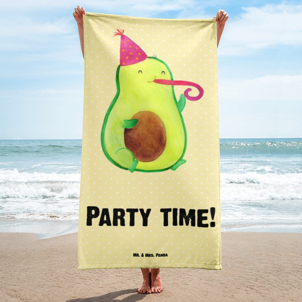 XL Badehandtuch Avocado Party Time Handtuch, Badetuch, Duschtuch, Strandtuch, Saunatuch, Avocado, Veggie, Vegan, Gesund