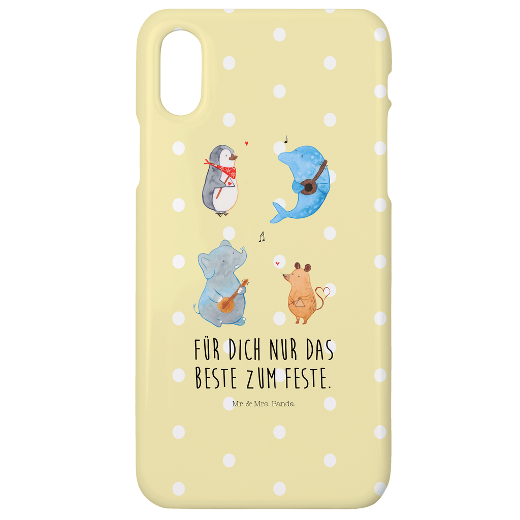 Handyhülle Big Band Handyhülle, Handycover, Cover, Handy, Hülle, Iphone 10, Iphone X, Tiermotive, Gute Laune, lustige Sprüche, Tiere, Hund, Pinguin, Maus, Elefant, Delfin, Gitarre, Band, Triangel, Musikanten, Musik