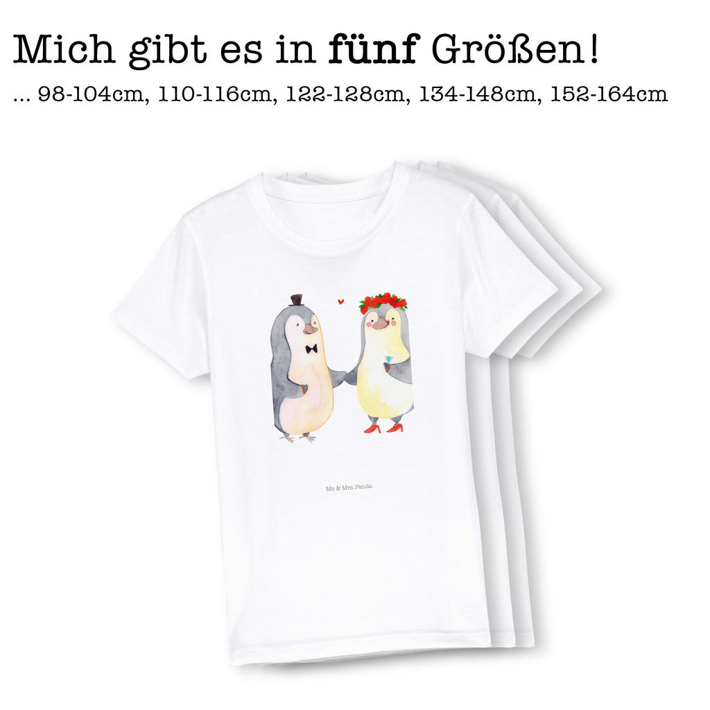 Organic Kinder T-Shirt Pinguin Heirat Kinder T-Shirt, Kinder T-Shirt Mädchen, Kinder T-Shirt Jungen, Liebe, Partner, Freund, Freundin, Ehemann, Ehefrau, Heiraten, Verlobung, Heiratsantrag, Liebesgeschenk, Jahrestag, Hocheitstag