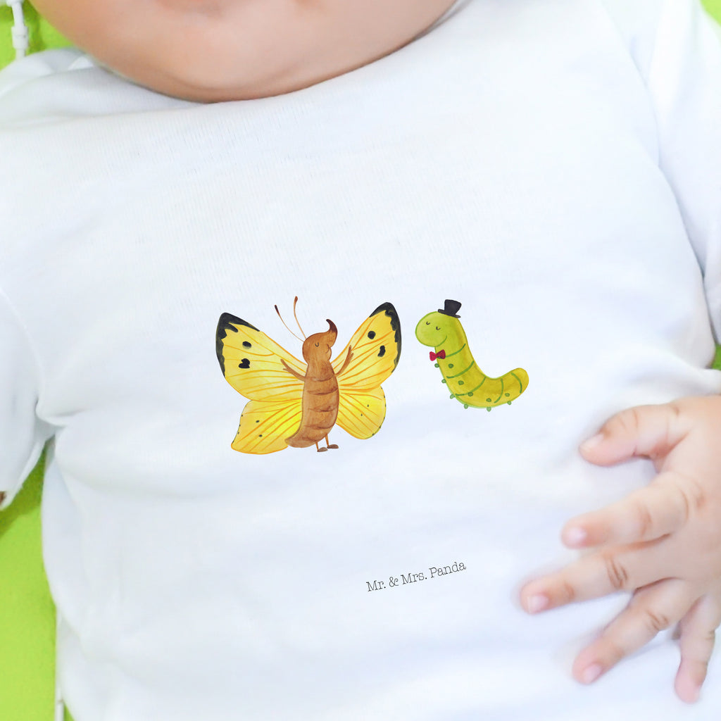 Organic Baby Shirt Raupe Schmetterling Baby T-Shirt, Jungen Baby T-Shirt, Mädchen Baby T-Shirt, Shirt, Tiermotive, Gute Laune, lustige Sprüche, Tiere, Raupe, Schmetterling, Zitronenfalter, Entwicklung, Erwachsen werden, Kokon, Hut, Hütchen, Schönheit, Aufwachsen