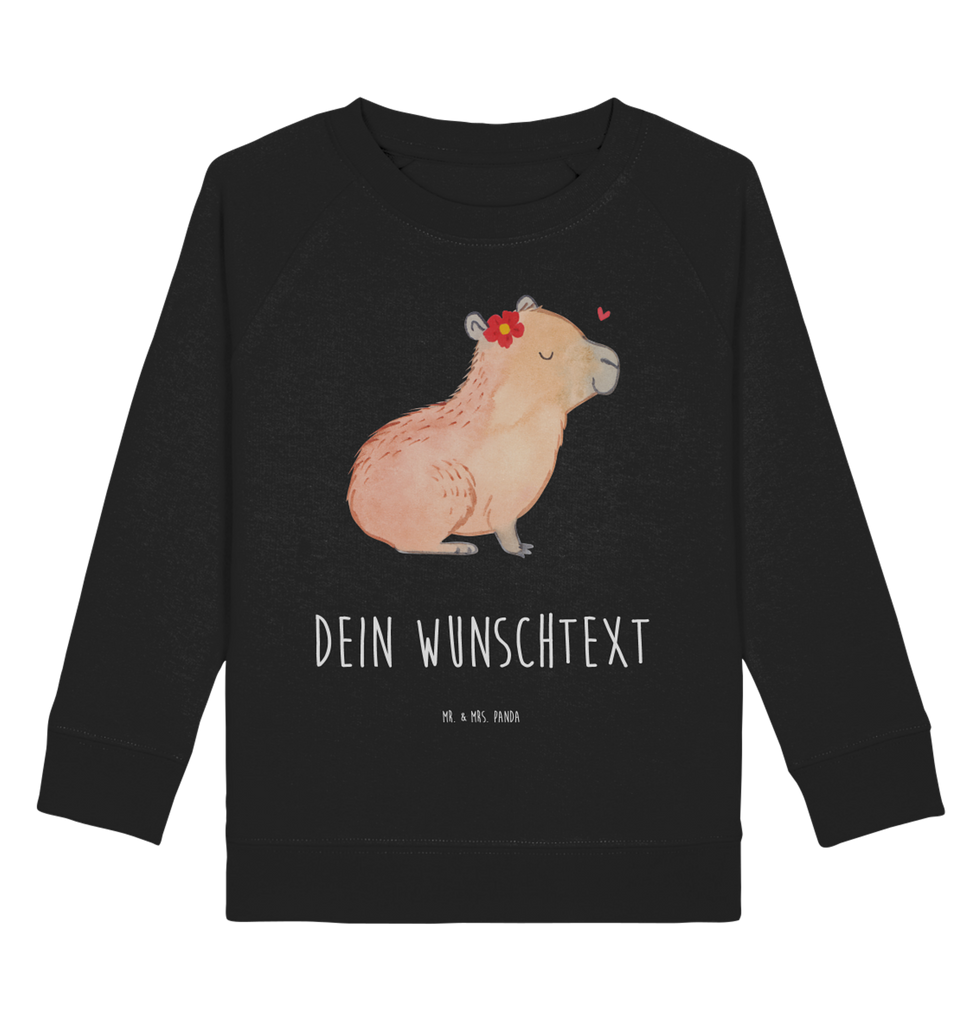 Personalisierter Kinder Pullover Capybara Blume Personalisierter Kinder Pullover, Personalisiertes Kinder Sweatshirt, Jungen, Mädchen, Tiermotive, Gute Laune, lustige Sprüche, Tiere, Capybara