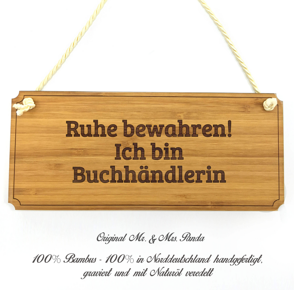 Türschild Classic Schild Buchhändlerin Dekoschild, Schild, Wanddeko, Werbeschild, Holzschild, Reklameschild, Türschild, Küchenschild, Wandschild, Holztafel, Motivschild, Spruchschild, Landhaus, Shabby, graviert