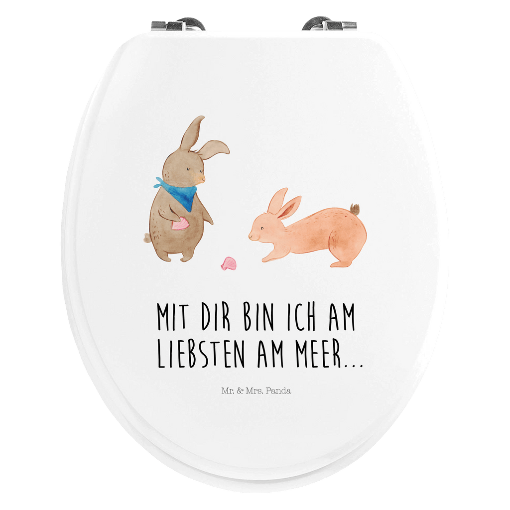 Motiv WC Sitz Hasen Muschel Klobrille, Klodeckel, Toilettendeckel, WC-Sitz, Toilette, Familie, Vatertag, Muttertag, Bruder, Schwester, Mama, Papa, Oma, Opa, Hasen, beste Freundin, Freundin, Freundinnen, best friends, BFF, Muscheln sammeln, Muscheln, Meer