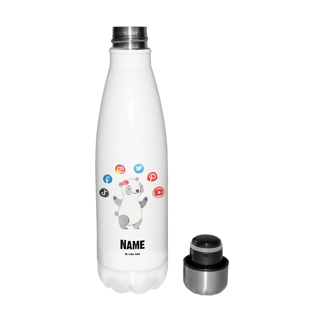 Personalisierte Thermosflasche Social Media Managerin mit Herz Personalisierte Isolierflasche, Personalisierte Thermoflasche, Personalisierte Trinkflasche, Trinkflasche Mit Namen, Wunschname, Bedrucken, Namensflasche, Beruf, Ausbildung, Jubiläum, Abschied, Rente, Kollege, Kollegin, Geschenk, Schenken, Arbeitskollege, Mitarbeiter, Firma, Danke, Dankeschön