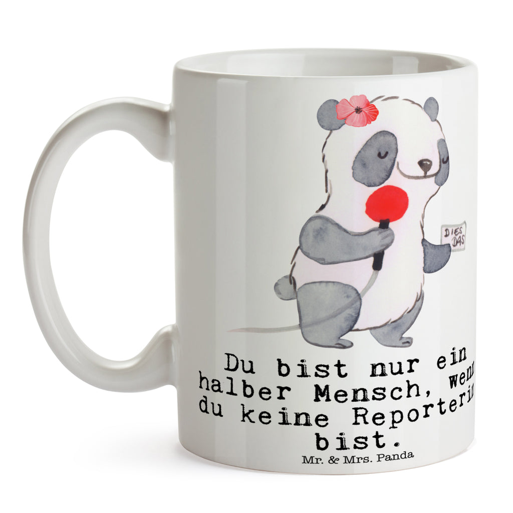 Tasse Reporterin mit Herz Tasse, Kaffeetasse, Teetasse, Becher, Kaffeebecher, Teebecher, Keramiktasse, Porzellantasse, Büro Tasse, Geschenk Tasse, Tasse Sprüche, Tasse Motive, Kaffeetassen, Tasse bedrucken, Designer Tasse, Cappuccino Tassen, Schöne Teetassen, Beruf, Ausbildung, Jubiläum, Abschied, Rente, Kollege, Kollegin, Geschenk, Schenken, Arbeitskollege, Mitarbeiter, Firma, Danke, Dankeschön