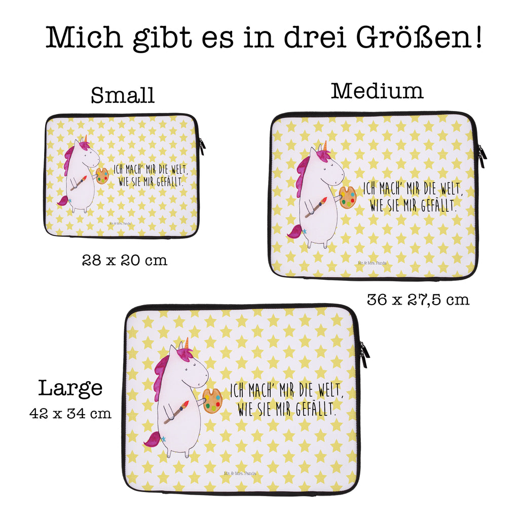 Notebook Tasche Einhorn Künstler Notebook Tasche, Laptop, Computertasche, Tasche, Notebook-Tasche, Notebook-Reisehülle, Notebook Schutz, Einhorn, Einhörner, Einhorn Deko, Pegasus, Unicorn, Englisch, Künstler, Artist, Malen, Zeichnen, Welt, Farbe, Stift, Pinsel, Geschenk, Maler