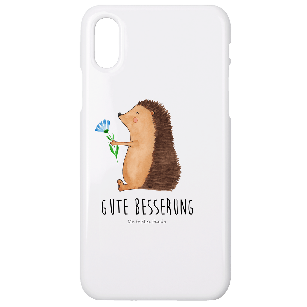 Handyhülle Igel Blumen Handyhülle, Handycover, Cover, Handy, Hülle, Iphone 10, Iphone X, Tiermotive, Gute Laune, lustige Sprüche, Tiere, Igel, Gute Besserung, Genesungswünsche, Krankheit, Krankenhaus, krank, Besuch