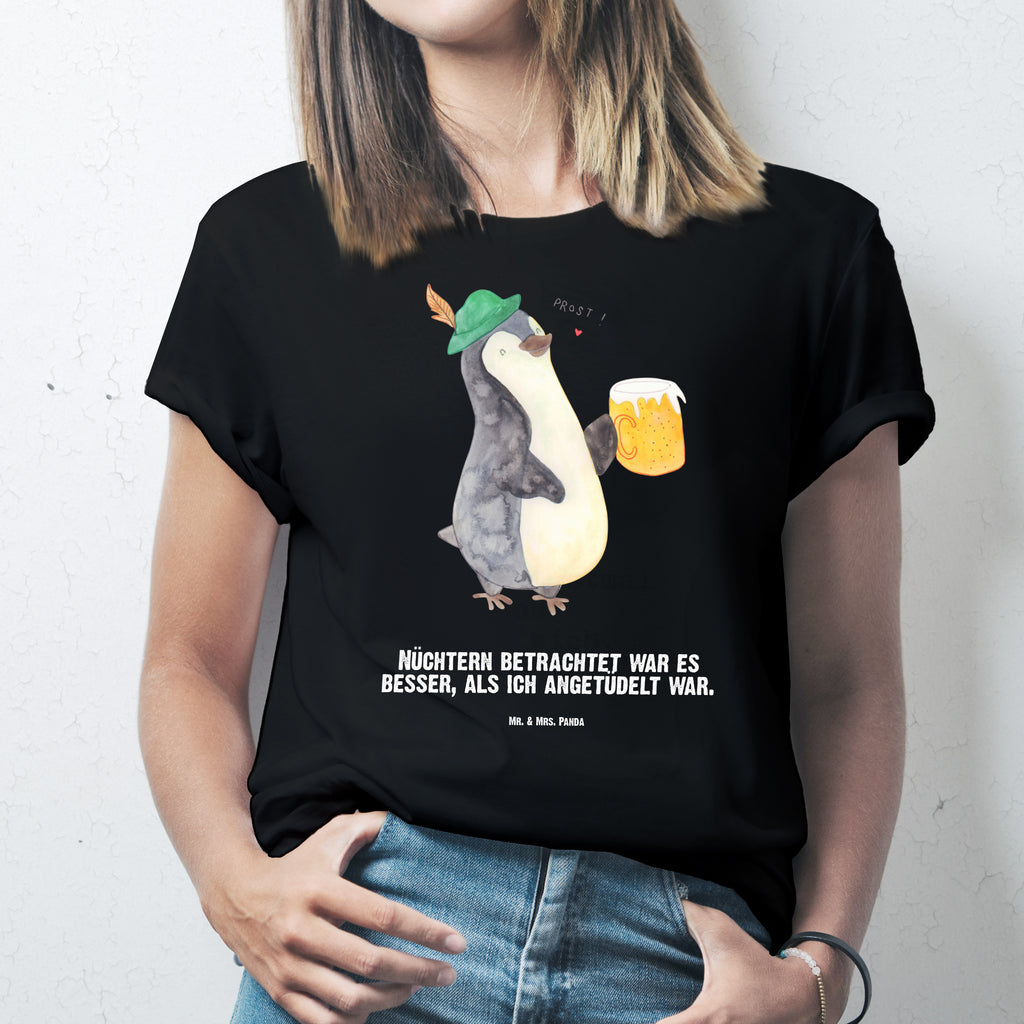 Personalisiertes T-Shirt Pinguin Bier T-Shirt Personalisiert, T-Shirt mit Namen, T-Shirt mit Aufruck, Männer, Frauen, Pinguin, Pinguine, Bier, Oktoberfest