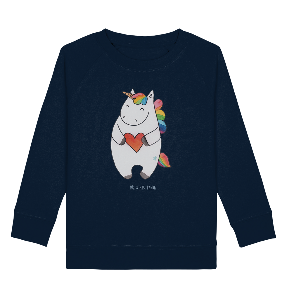 Organic Kinder Pullover Einhorn Herz Kinder Pullover, Kinder Sweatshirt, Jungen, Mädchen, Einhorn, Einhörner, Einhorn Deko, Pegasus, Unicorn, Herz, schlimm, böse, witzig, lustig, Freundin, anders, bunt