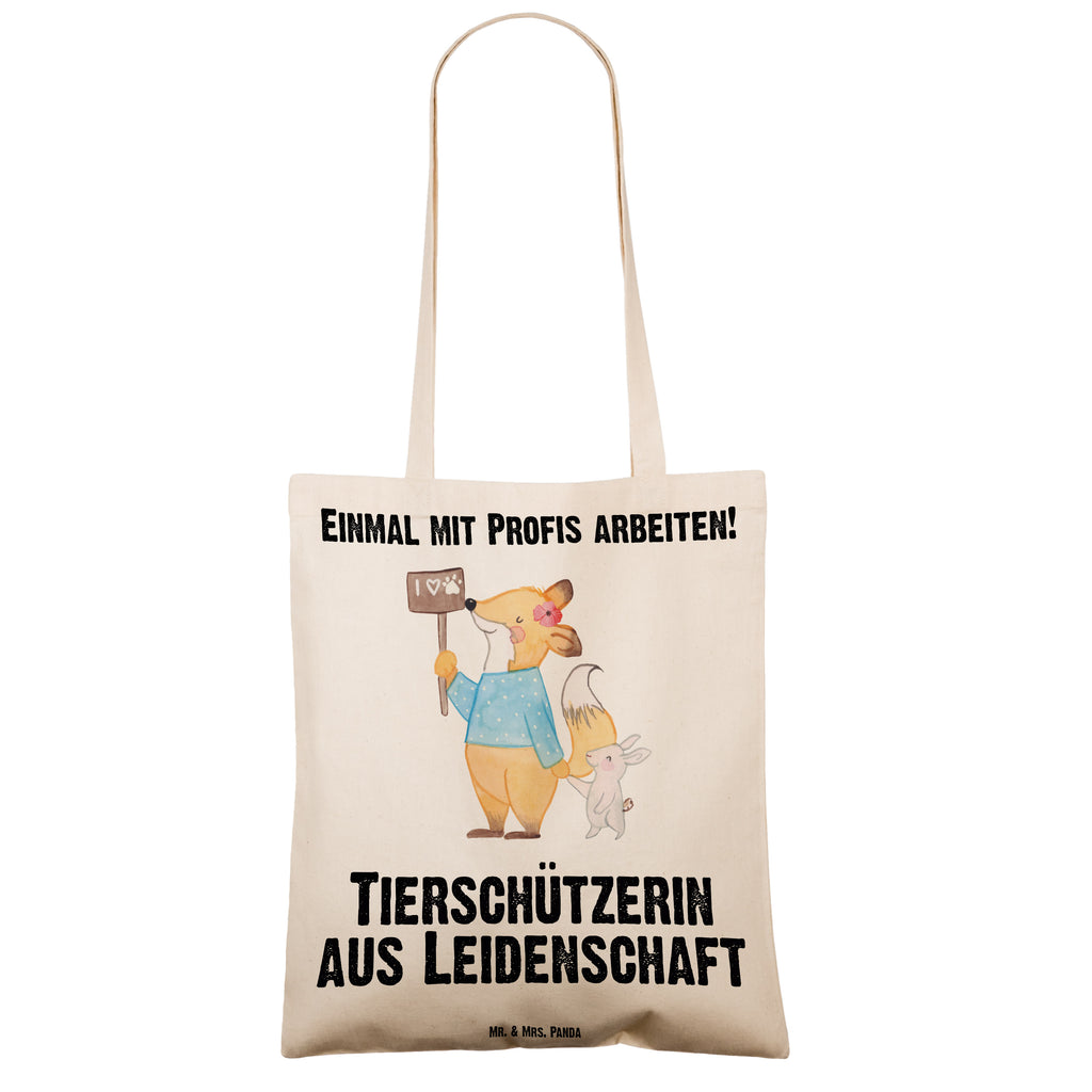 Tragetasche Tierschützerin aus Leidenschaft Beuteltasche, Beutel, Einkaufstasche, Jutebeutel, Stoffbeutel, Tasche, Shopper, Umhängetasche, Strandtasche, Schultertasche, Stofftasche, Tragetasche, Badetasche, Jutetasche, Einkaufstüte, Laptoptasche, Beruf, Ausbildung, Jubiläum, Abschied, Rente, Kollege, Kollegin, Geschenk, Schenken, Arbeitskollege, Mitarbeiter, Firma, Danke, Dankeschön