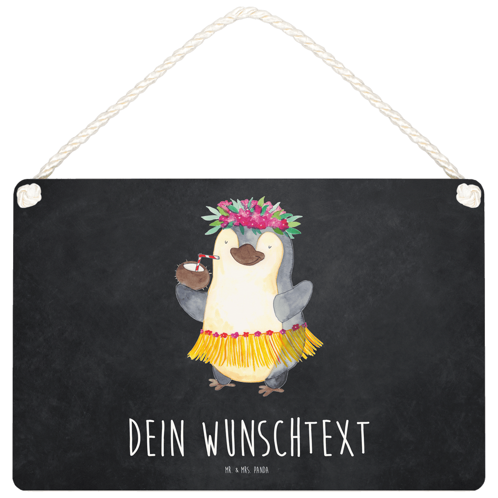 Personalisiertes Deko Schild Pinguin Kokosnuss Dekoschild, Deko Schild, Schild, Tür Schild, Türschild, Holzschild, Wandschild, Wanddeko, Pinguin, Aloha, Hawaii, Urlaub, Kokosnuss, Pinguine