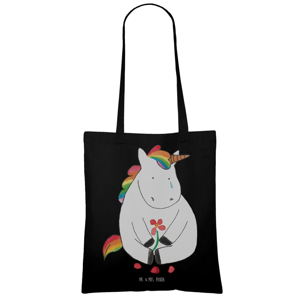 Tragetasche Einhorn Traurig Beuteltasche, Beutel, Einkaufstasche, Jutebeutel, Stoffbeutel, Tasche, Shopper, Umhängetasche, Strandtasche, Schultertasche, Stofftasche, Tragetasche, Badetasche, Jutetasche, Einkaufstüte, Laptoptasche, Einhorn, Einhörner, Einhorn Deko, Pegasus, Unicorn, Glitzer, Trösten. Freundschaft, Freunde, Liebe, Trauer, Grußkarte, Blume