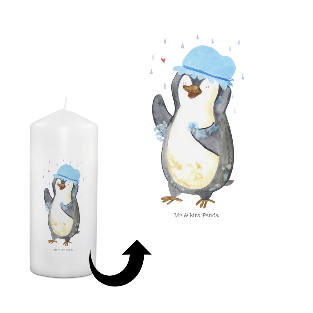 Kerze Pinguin duscht Kerze, Taufkerze, Kommunionskerze, Geburtstagskerze, Geschenk Kerze, Taufgeschenk Kerze, Kerze mit Druck, Besondere Kerze, Geschenkidee Kerze, Kerze für Kommunion, Geburtstag Kerze, Kommunion Kerze, Pinguin, Pinguine, Dusche, duschen, Lebensmotto, Motivation, Neustart, Neuanfang, glücklich sein