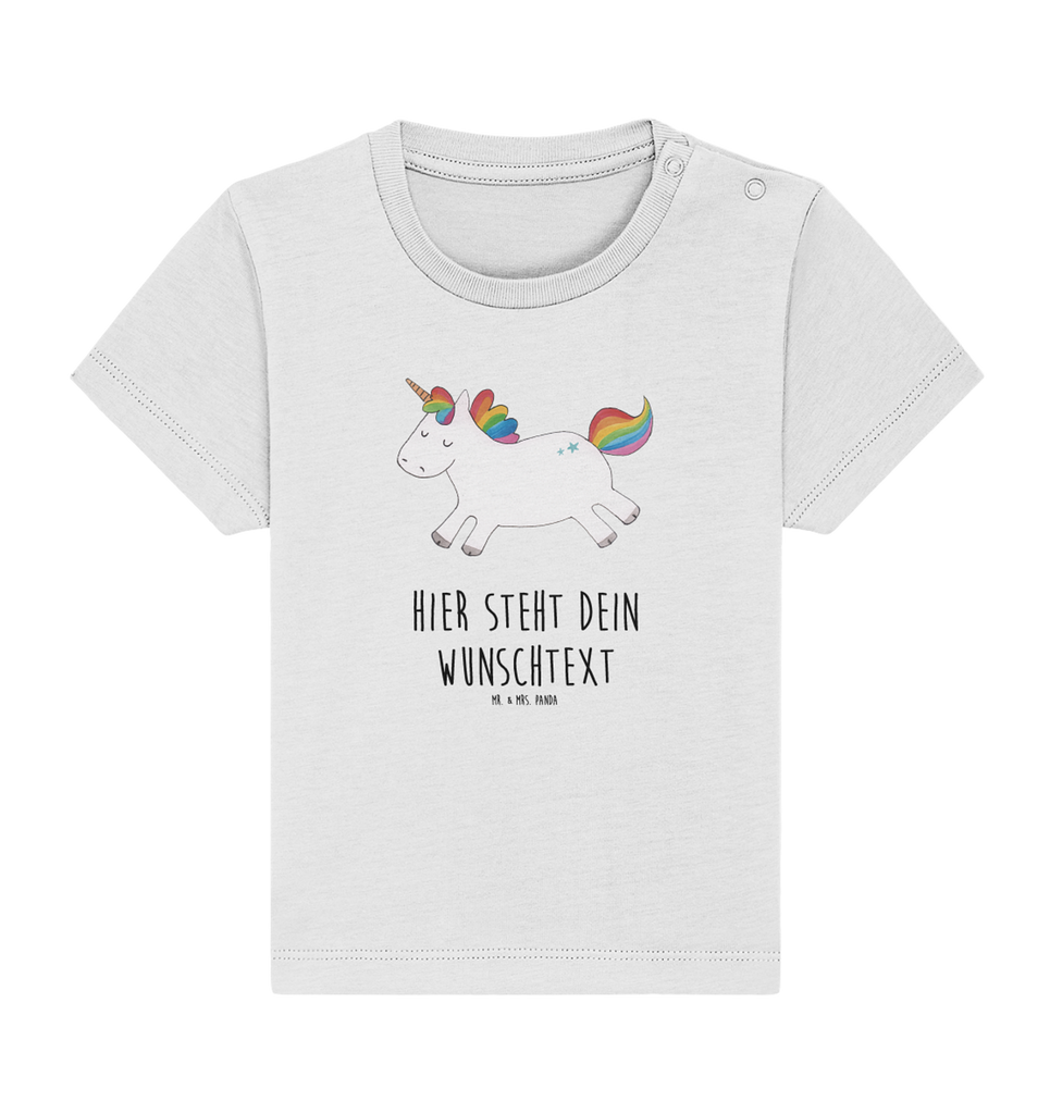 Personalisiertes Baby Shirt Einhorn Happy Personalisiertes Baby T-Shirt, Personalisiertes Jungen Baby T-Shirt, Personalisiertes Mädchen Baby T-Shirt, Personalisiertes Shirt, Einhorn, Einhörner, Einhorn Deko, Pegasus, Unicorn, glücklich, fröhlich, Spaß, Freude, Lebensfreude, witzig, spannend, Lächeln, Lachen