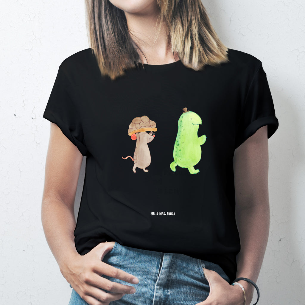 T-Shirt Standard Schildkröte & Maus T-Shirt, Shirt, Tshirt, Lustiges T-Shirt, T-Shirt mit Spruch, Party, Junggesellenabschied, Jubiläum, Geburstag, Herrn, Damen, Männer, Frauen, Schlafshirt, Nachthemd, Sprüche, Schildkröte, Maus, Freunde, Freundinnen, beste Freunde, beste Freundinnen