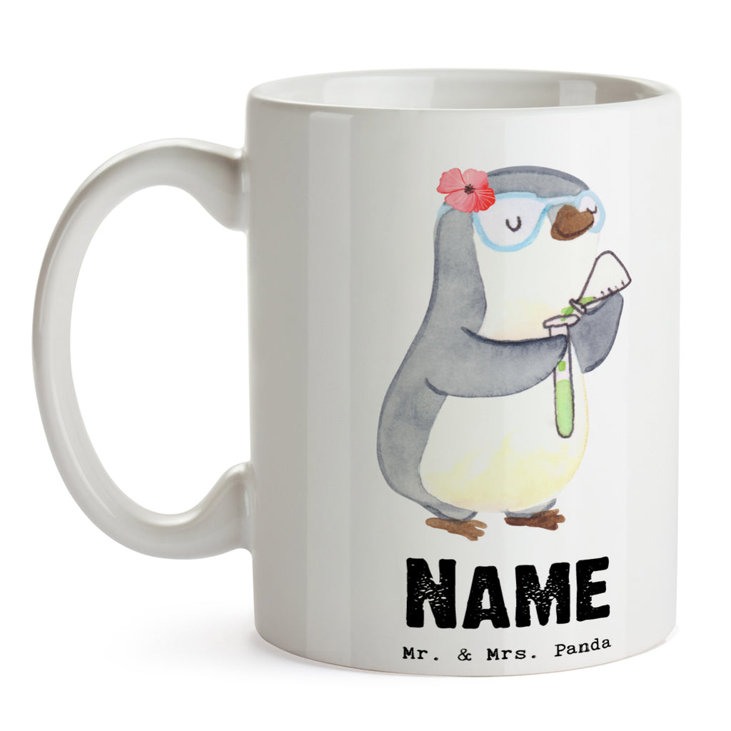 Personalisierte Tasse Chemielaborantin mit Herz Personalisierte Tasse, Namenstasse, Wunschname, Personalisiert, Tasse, Namen, Drucken, Tasse mit Namen, Beruf, Ausbildung, Jubiläum, Abschied, Rente, Kollege, Kollegin, Geschenk, Schenken, Arbeitskollege, Mitarbeiter, Firma, Danke, Dankeschön, Chemikerin, Chemielaborantin, Naturwissenschaftlerin, Labor, Studium, Forschung, Wissenschaftlerin