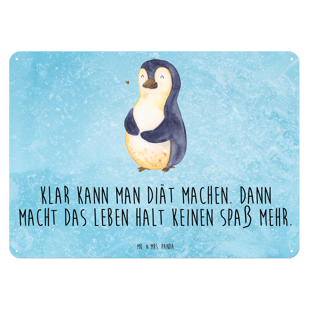 Blechschild Pinguin Diät Blechschild, Metallschild, Geschenk Schild, Schild, Magnet-Metall-Schild, Deko Schild, Wandschild, Wand-Dekoration, Türschild, Pinguin, Pinguine, Diät, Abnehmen, Abspecken, Gewicht, Motivation, Selbstliebe, Körperliebe, Selbstrespekt