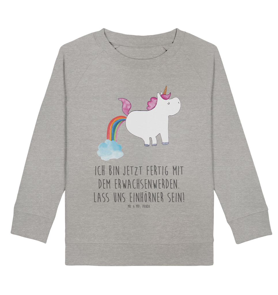 Organic Kinder Pullover Einhorn Pupsend Kinder Pullover, Kinder Sweatshirt, Jungen, Mädchen, Einhorn, Einhörner, Einhorn Deko, Pegasus, Unicorn, Pups, Regenbogen, Glitzer, Einhornpower, Erwachsenwerden, Spaß, lustig, Freundin