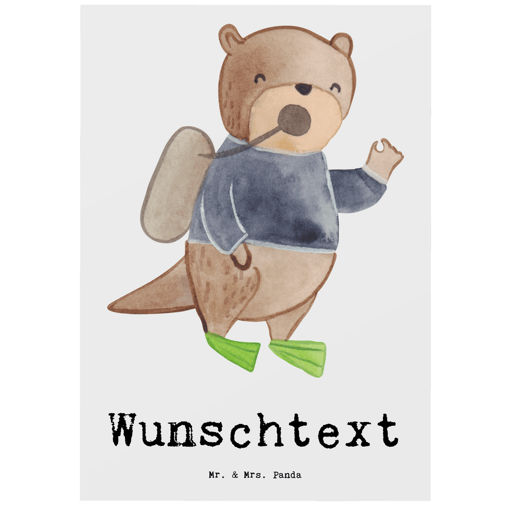 Personalisierte Postkarte Taucher mit Herz Postkarte mit Namen, Postkarte bedrucken, Postkarte mit Wunschtext, Postkarte personalisierbar, Geschenkkarte mit Namen, Grußkarte mit Namen, Karte mit Namen, Einladung mit Namen, Ansichtskarte mit Namen, Geschenkkarte mit Wunschtext, Grußkarte mit Wunschtext, Karte mit Wunschtext, Einladung mit Wunschtext, Ansichtskarte mit Wunschtext, Beruf, Ausbildung, Jubiläum, Abschied, Rente, Kollege, Kollegin, Geschenk, Schenken, Arbeitskollege, Mitarbeiter, Firma, Danke, Dankeschön