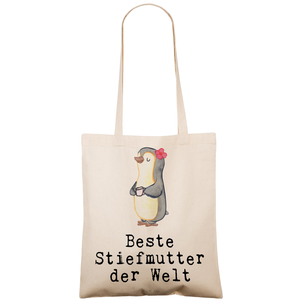 Tragetasche Pinguin Beste Stiefmutter der Welt Beuteltasche, Beutel, Einkaufstasche, Jutebeutel, Stoffbeutel, Tasche, Shopper, Umhängetasche, Strandtasche, Schultertasche, Stofftasche, Tragetasche, Badetasche, Jutetasche, Einkaufstüte, Laptoptasche, für, Dankeschön, Geschenk, Schenken, Geburtstag, Geburtstagsgeschenk, Geschenkidee, Danke, Bedanken, Mitbringsel, Freude machen, Geschenktipp, Stiefmutter, Stief Mutter, Stiefmama, Mami, Mutter, Muttertag, Mutti, Mama, Tochter, Sohn, Beste