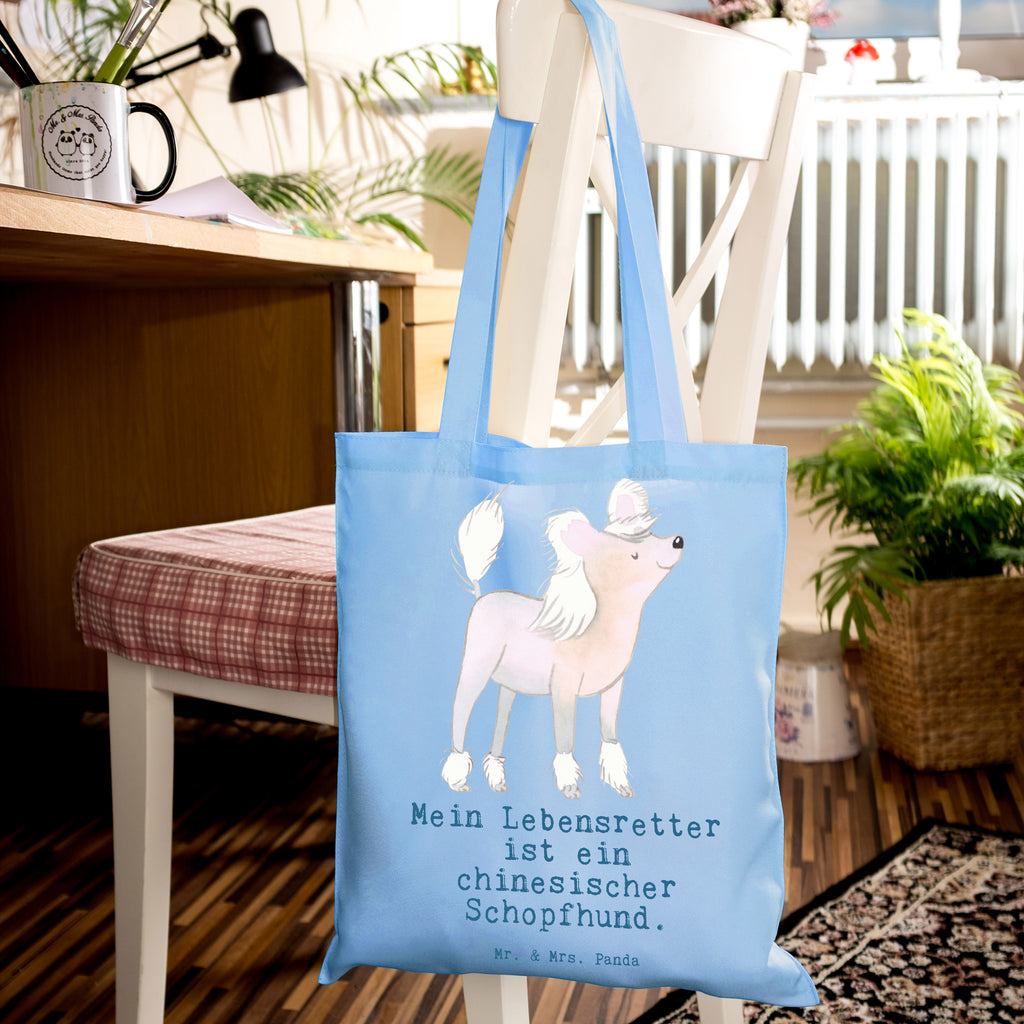 Tragetasche Chinesischer Schopfhund Lebensretter Beuteltasche, Beutel, Einkaufstasche, Jutebeutel, Stoffbeutel, Tasche, Shopper, Umhängetasche, Strandtasche, Schultertasche, Stofftasche, Tragetasche, Badetasche, Jutetasche, Einkaufstüte, Laptoptasche, Hund, Hunderasse, Rassehund, Hundebesitzer, Geschenk, Tierfreund, Schenken, Welpe, Chinesischer Schopfhund, Chinese Crested Dog