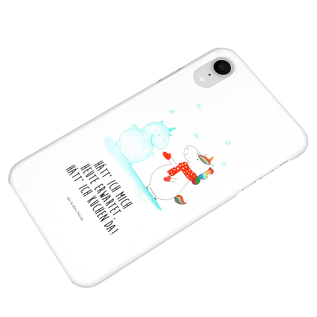 Handyhülle Einhorn Schneemann Handyhülle, Handycover, Cover, Handy, Hülle, Iphone 10, Iphone X, Einhorn, Einhörner, Einhorn Deko, Pegasus, Unicorn, Schneemann, Winter, Schnee, Kuchen, Weihnachten, kalt, Mütze, Handschuhe, X-Mas