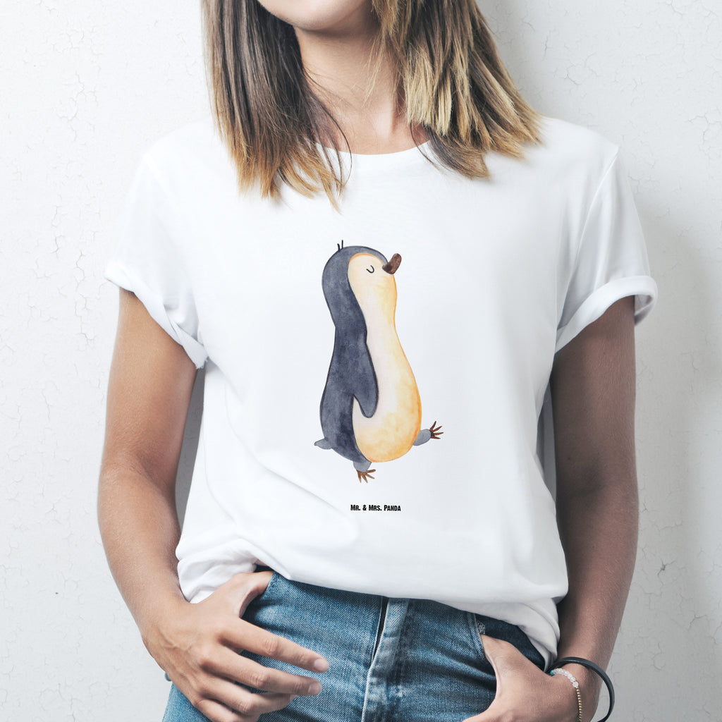 T-Shirt Standard Pinguin marschierend T-Shirt, Shirt, Tshirt, Lustiges T-Shirt, T-Shirt mit Spruch, Party, Junggesellenabschied, Jubiläum, Geburstag, Herrn, Damen, Männer, Frauen, Schlafshirt, Nachthemd, Sprüche, Pinguin, Pinguine, Frühaufsteher, Langschläfer, Bruder, Schwester, Familie