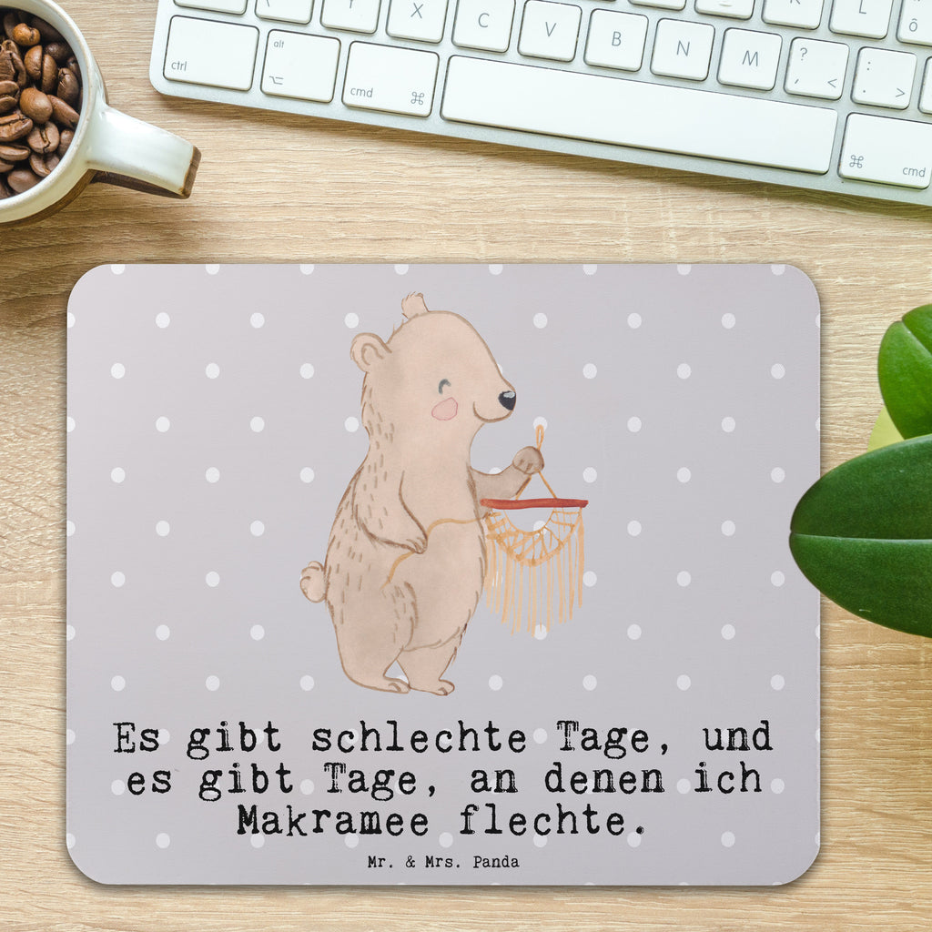 Mauspad Bär Makramee Tage Mousepad, Computer zubehör, Büroausstattung, PC Zubehör, Arbeitszimmer, Mauspad, Einzigartiges Mauspad, Designer Mauspad, Mausunterlage, Mauspad Büro, Geschenk, Sport, Sportart, Hobby, Schenken, Danke, Dankeschön, Auszeichnung, Gewinn, Sportler, Makramee, Basteln, Basteln mit Makramee