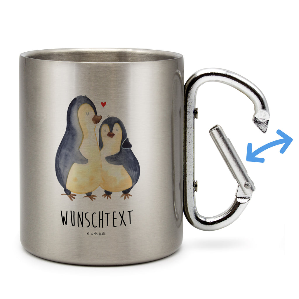 Personalisierter Edelstahlbecher Pinguin umarmend Personalisierte Edelstahltasse, Personalisierter Edelstahlbecher, Personalisierter Outdoor Becher, Personalisierte Outdoor Tasse, Pinguin, Liebe, Liebespaar, Liebesbeweis, Liebesgeschenk, Verlobung, Jahrestag, Hochzeitstag, Hochzeit, Hochzeitsgeschenk