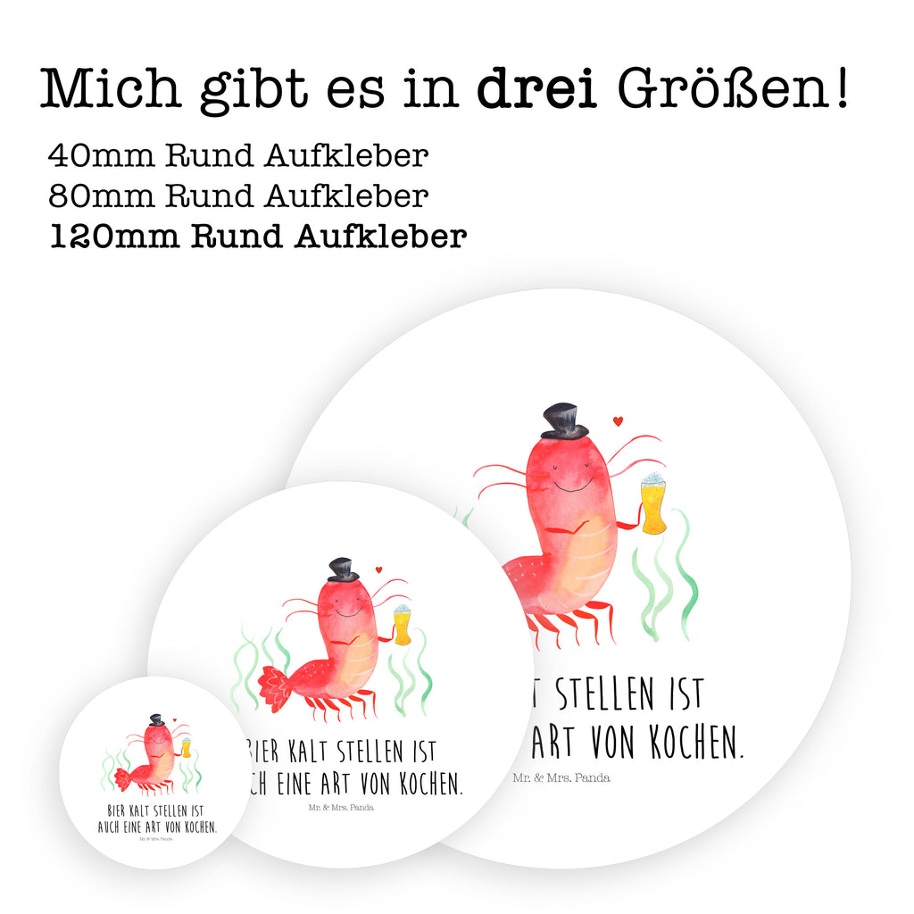 Rund Aufkleber Hummer mit Weizen Sticker, Aufkleber, Etikett, Meerestiere, Meer, Urlaub, Garnele, Garnelen, Bier, Kochen, Männerhaushalt, Junggeselle, Junggesellin, Bierliebhaber, Kneipe, Gasthaus, Wirtschaft